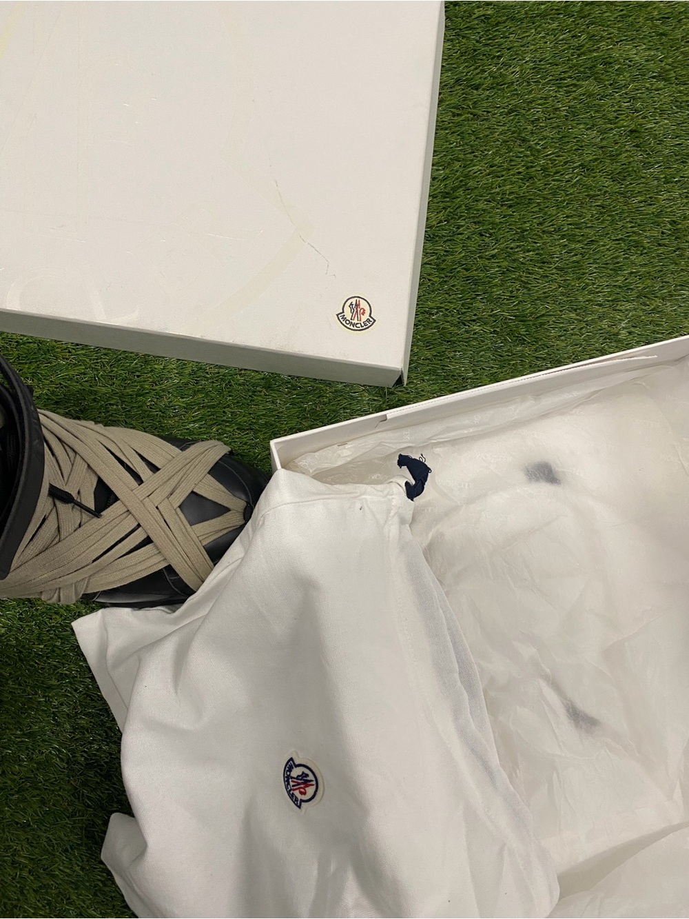 Moncler Rick Owens Megalace Black High-Top Sneakers Snowboots - Picture 9 of 9